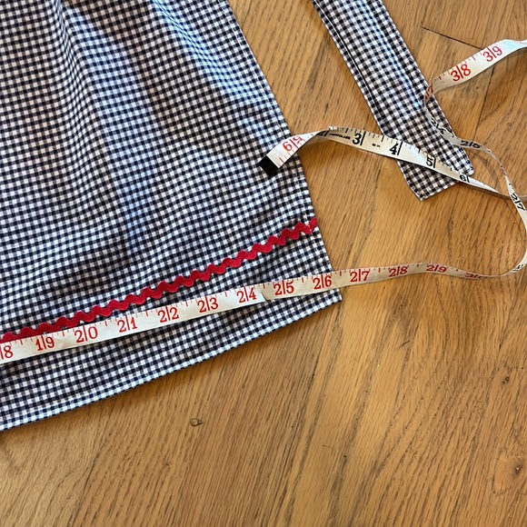 Vintage key to my heart gingham Rick rack apron kitchen game costume apron love - Picture 10 of 13